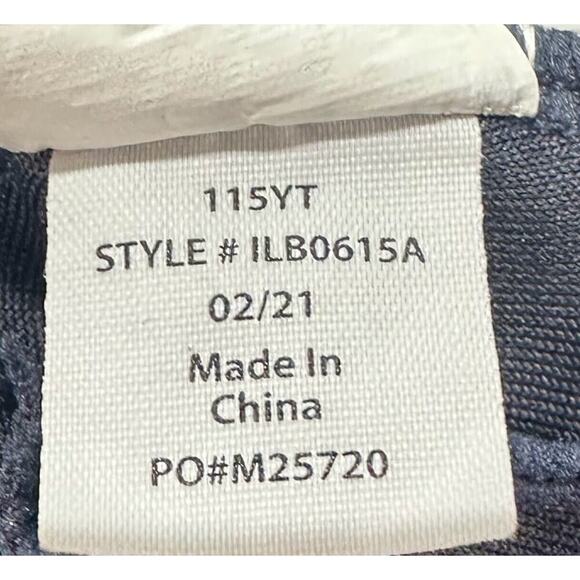 JESSICA SIMPSON Mackenzie SPORTS BRA Women's Medium Navy Blue Paisley - Picture 3 of 6